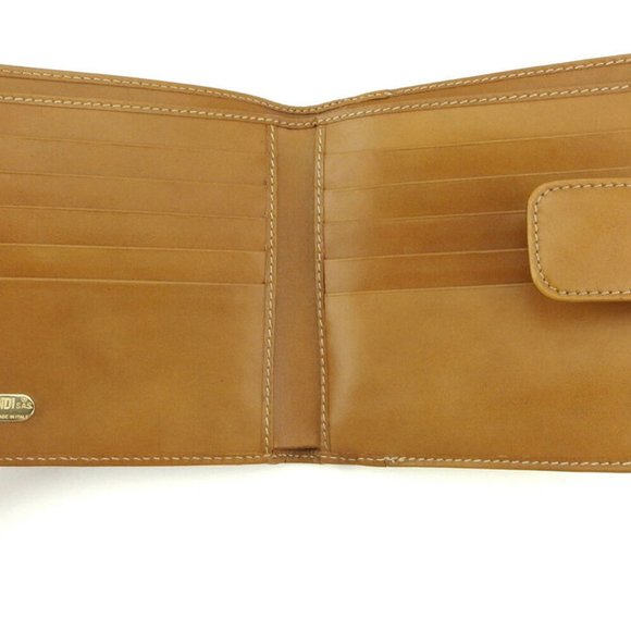 Authentic FENDI W hook purse pecan beige PVC �~ leather Auth used - Picture 4 of 9